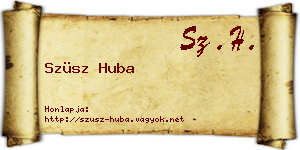 Szüsz Huba névjegykártya